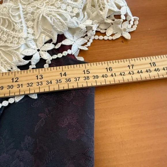 Vintage Scott McClintock Sleeveless Top 5/6 Lace Pearl Drop Luxury Victorian - Picture 8 of 9